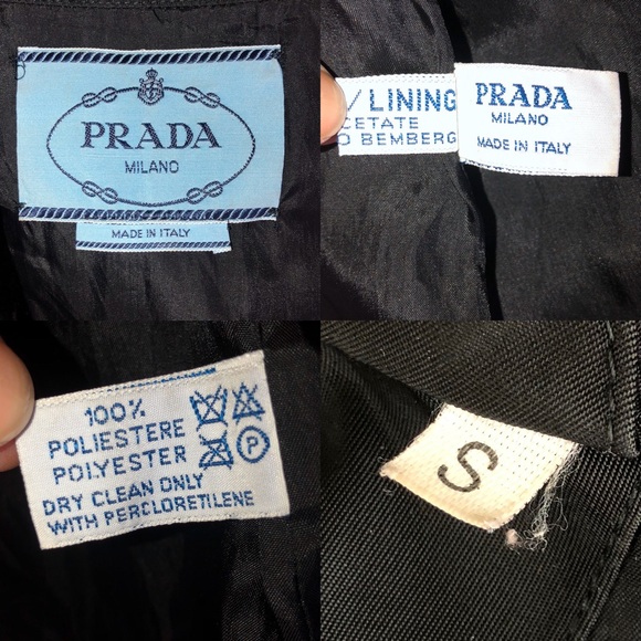 Prada 90’s Black Double-Breasted Belted Jacket - Picture 5 of 8